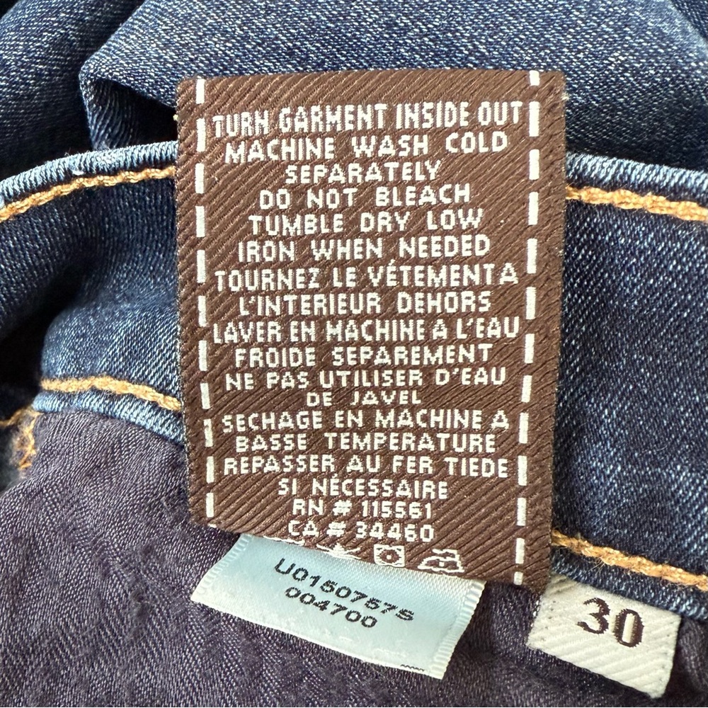 7 For All Mankind Women’s Dark Blue The Skinny Jeans Size 30 - Picture 10 of 10